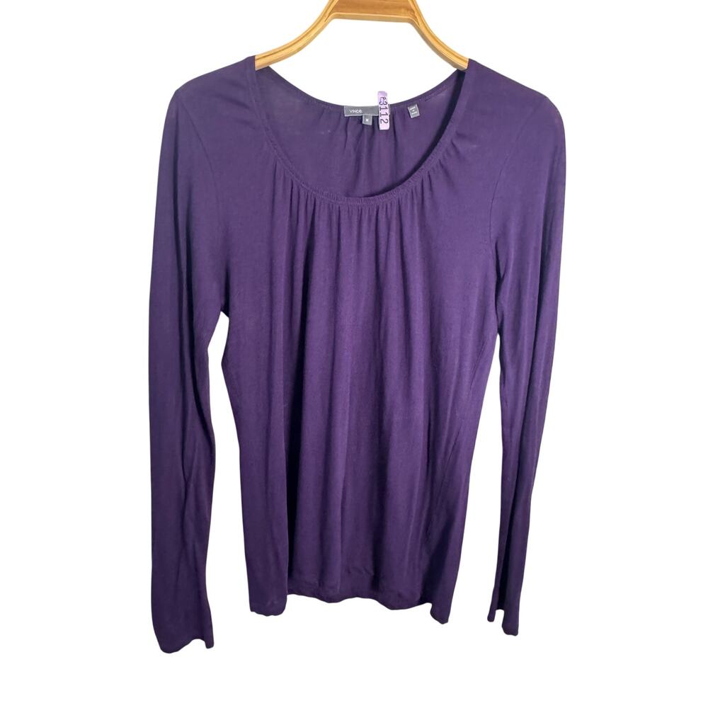 Aritzia Vince Eggplant Purple Pima Cotton Top M